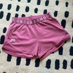 pink under armour athletic shorts